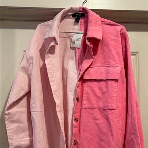 Forever 21 Pink Gradient Men's Button-Down Shirt